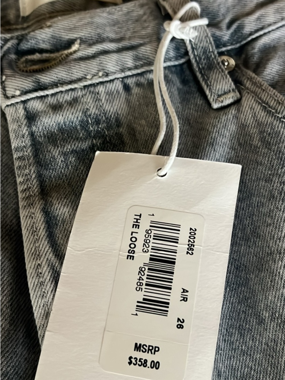 Frame the losse Air Denim Light Gray Straight Leg Jeans - Picture 6 of 7